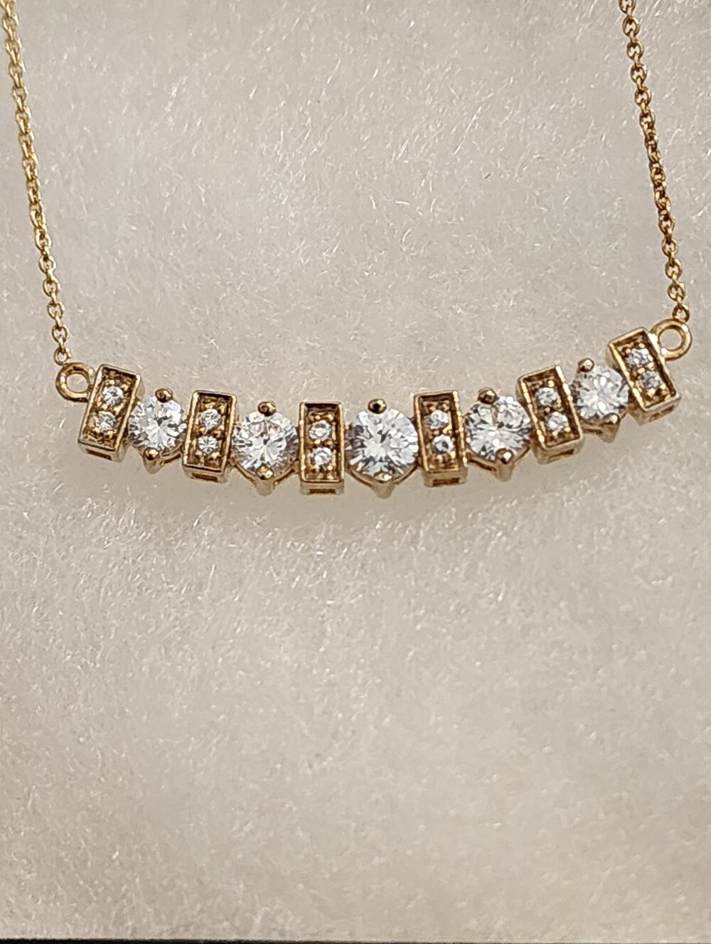 Freida Rothman 14K Gold Over Sterling Silver Cubic Zirconia Necklace Exc Cond